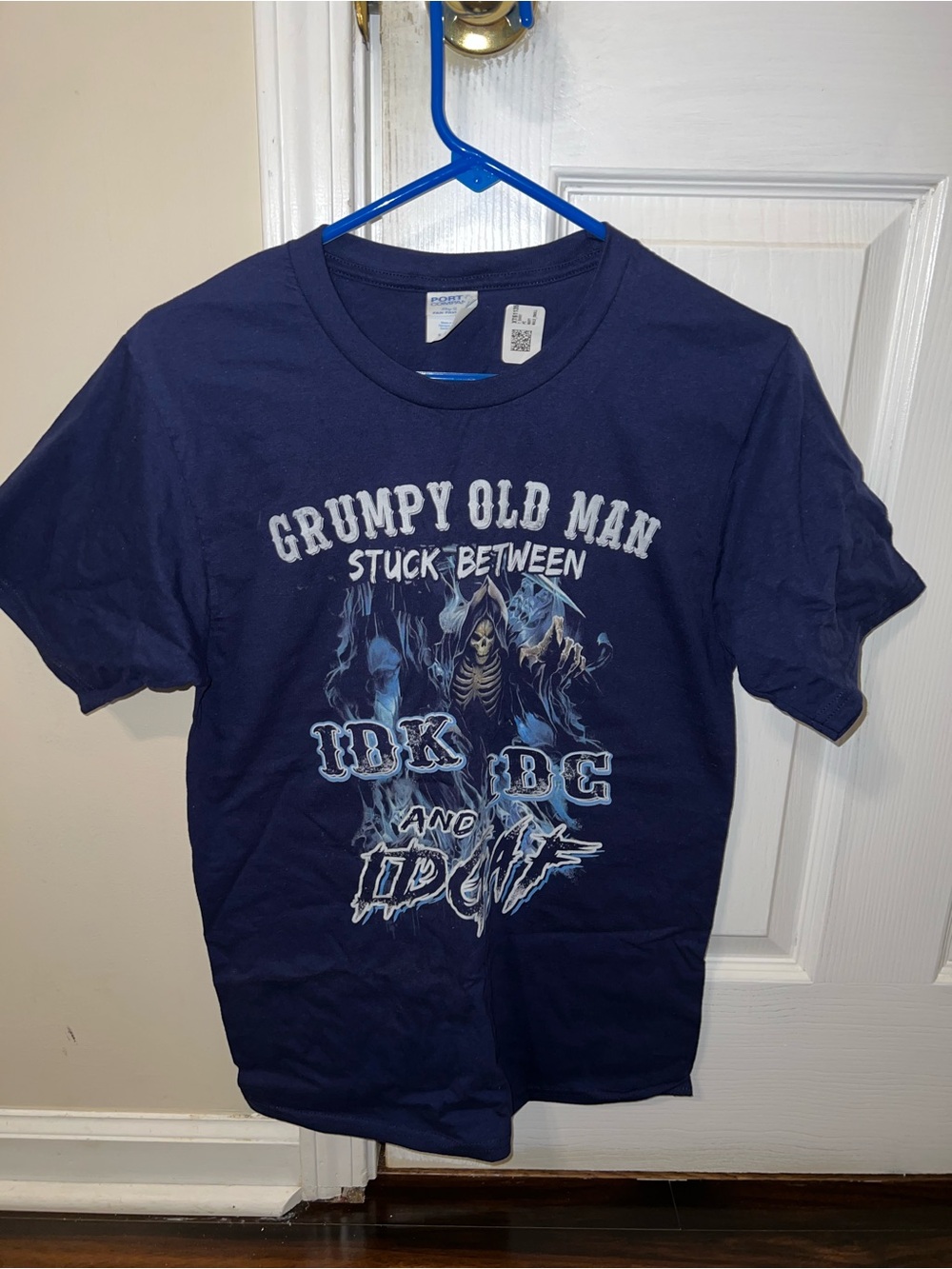 Grumpy Old Man Graphic Tee - Navy